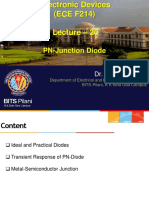 PN Diode Characteristics and Transient Response (ECE F214