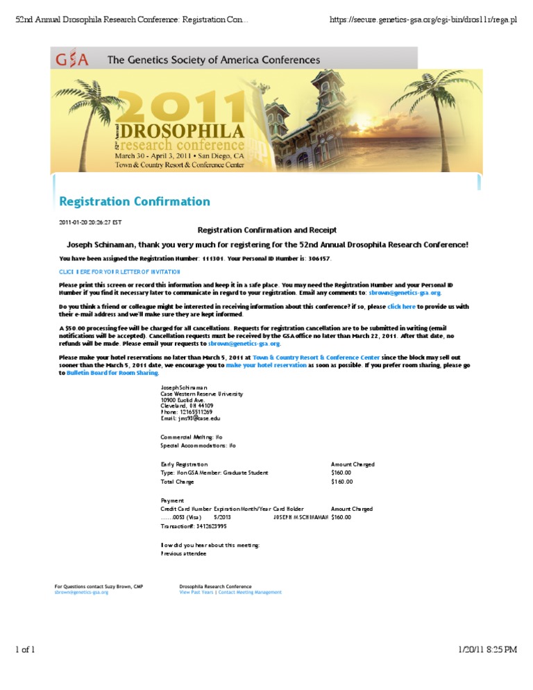 Registration Confirmation | PDF | Law
