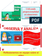 Utilizando Proporcionalidad en Situaciones Contextuales: Sesión 6