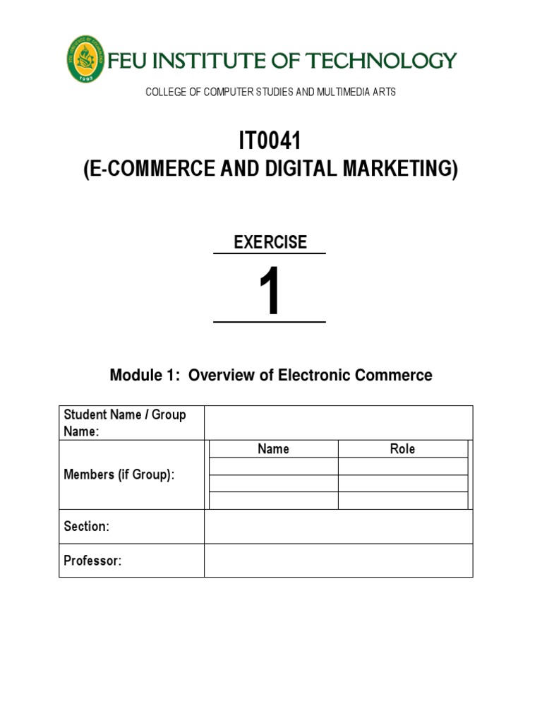 01 Laboratory Exercises | PDF | E Commerce | Marketing