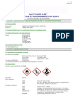 Safety Data Sheet Cementone Bituminous Mastic For Roofs: According To Regulation (EC) No 1907/2006