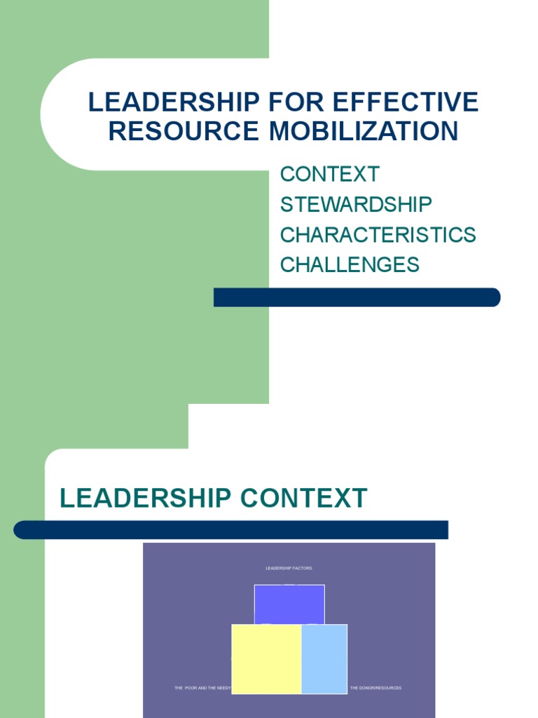 Leadership in Resource Mobilization | PDF | Leadership | Accountability