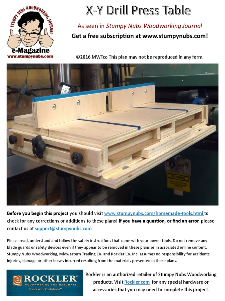 Drill Press Table (X-Y) | PDF