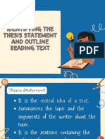Lesson 4 Identifying The Thesis Statement and Outline Reading Text