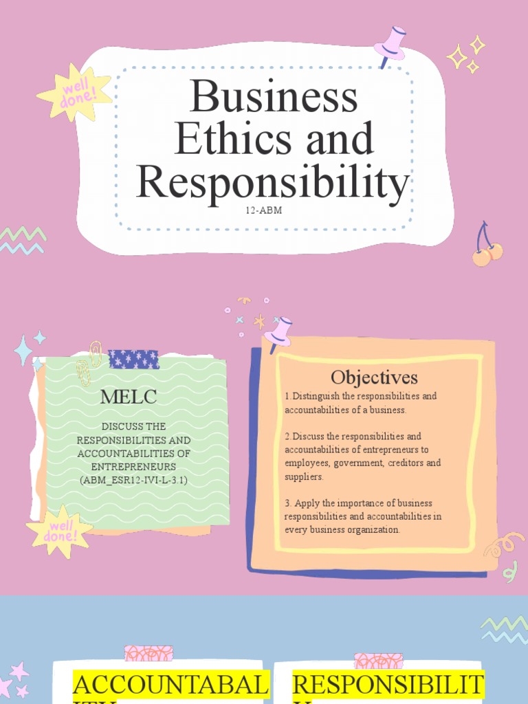 Entrepreneurial Responsibilities and Ethics | PDF | Pricing | Corporate ...