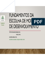 Aula 1 FUNDAMENTO DA ESCOLHA DE MODELOS DE DESENVOLVIMENTO