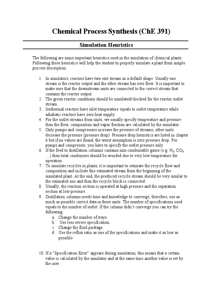 Simulation Heuristics PDF