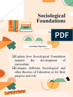 Sociological Foundations of Education