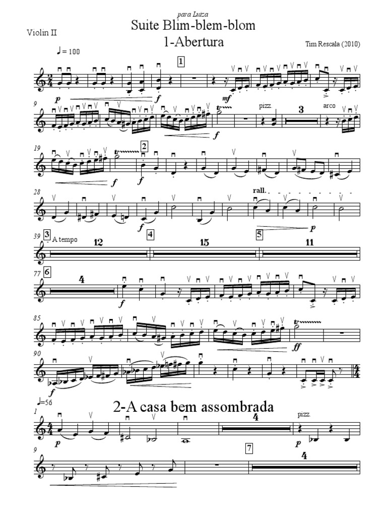 B. Suite BlimBlemBlom Violin II Download Free PDF String Instruments Musical Instruments