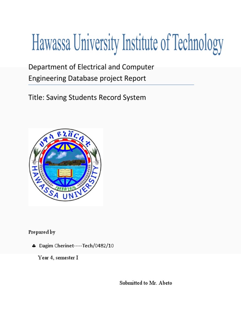 Student Record Management System Report | PDF | Databases | Relational ...