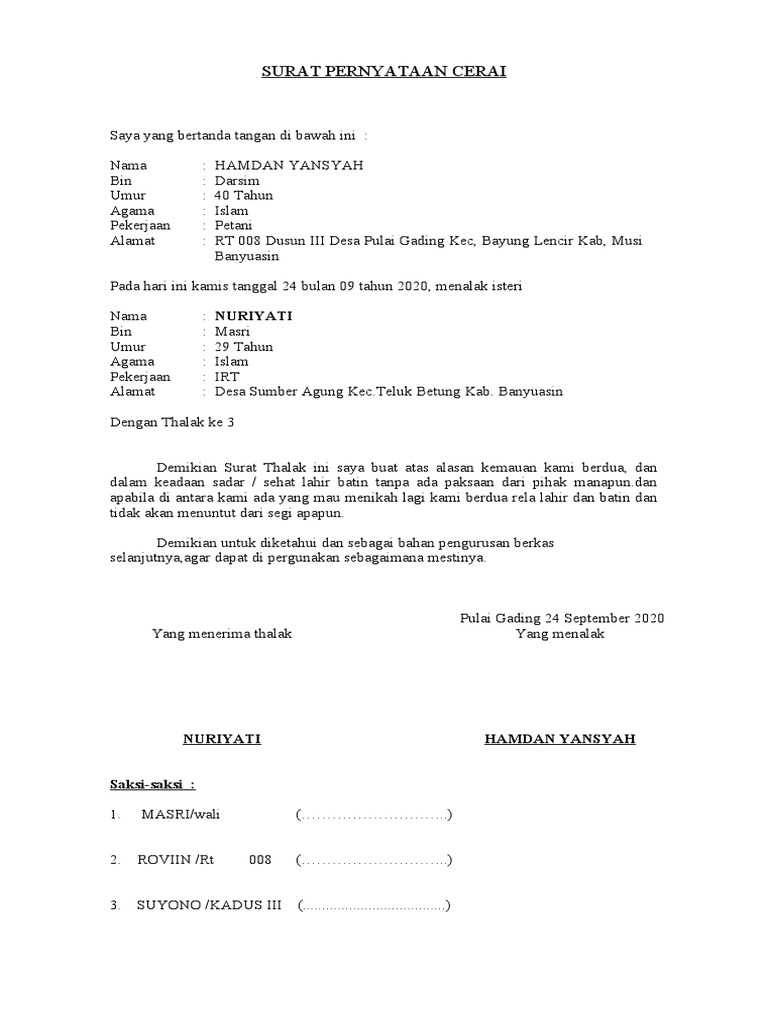 Surat Talak | PDF