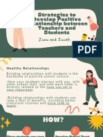 Strategies To Develop Positive Relationship Between Teacher Ans Students
