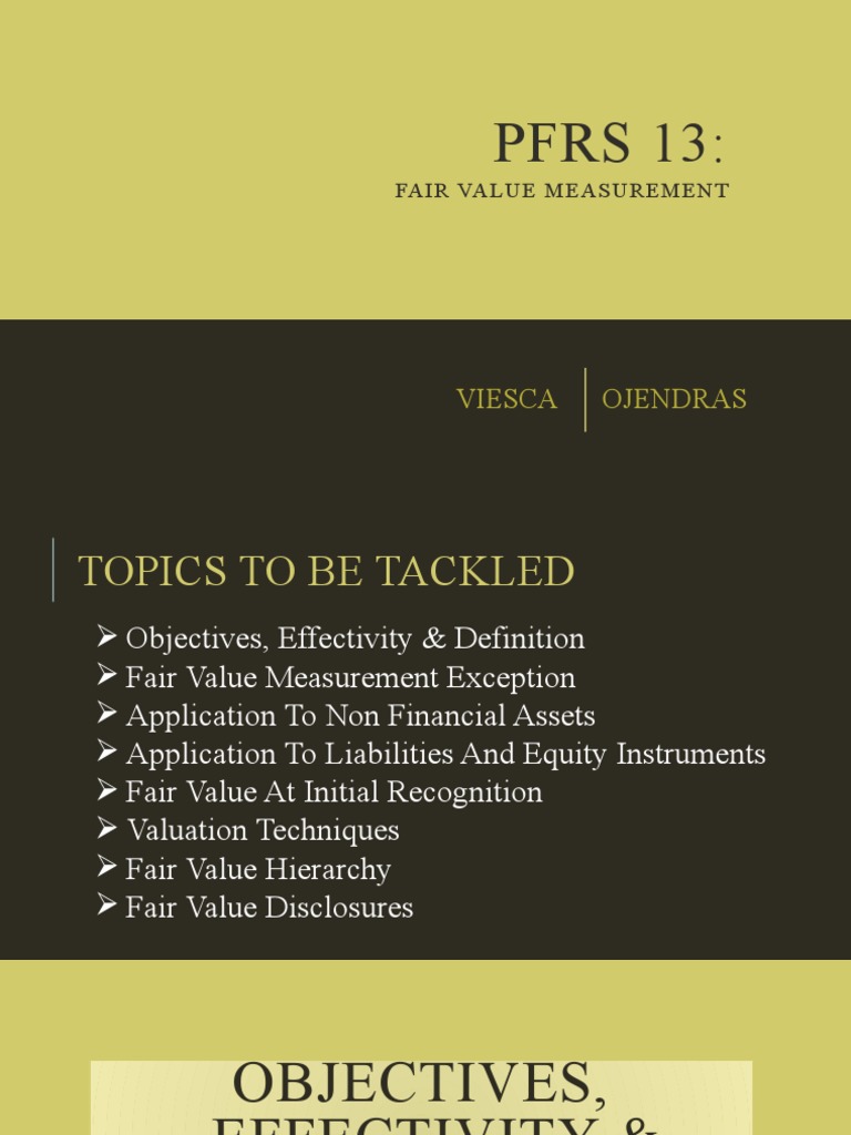 Pfrs-13 Pptxfimal | PDF | Fair Value | Valuation (Finance)