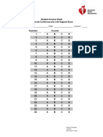 ACLS Blank Answer Sheet