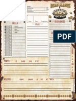 Deadlands Character Sheet