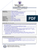 Minutes of Meeting 1ST Conference 2022-2023