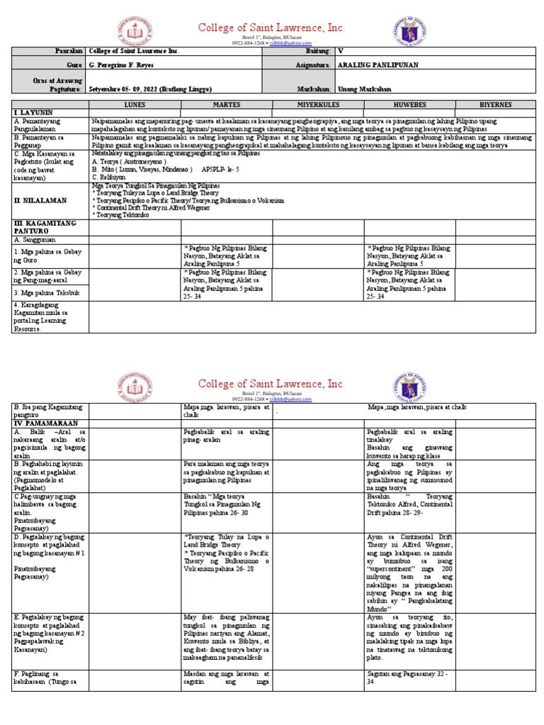 DLL Week 3 Ap 5 | PDF