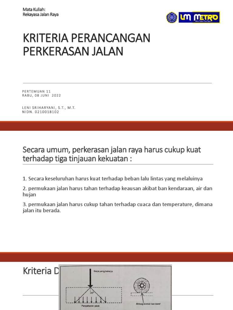 Kriteria Perancangan Perkerasan Jalan Pdf