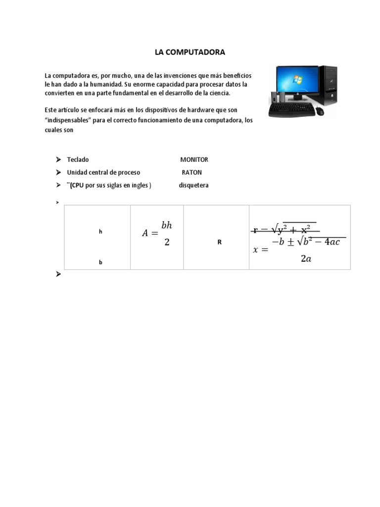 Examen Final | PDF | Hardware de la computadora | Bienes manufacturados