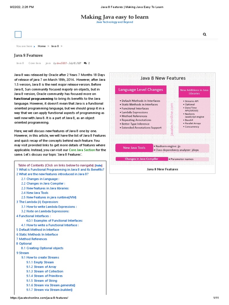 java-8-features-making-java-easy-to-learn-pdf-method-computer
