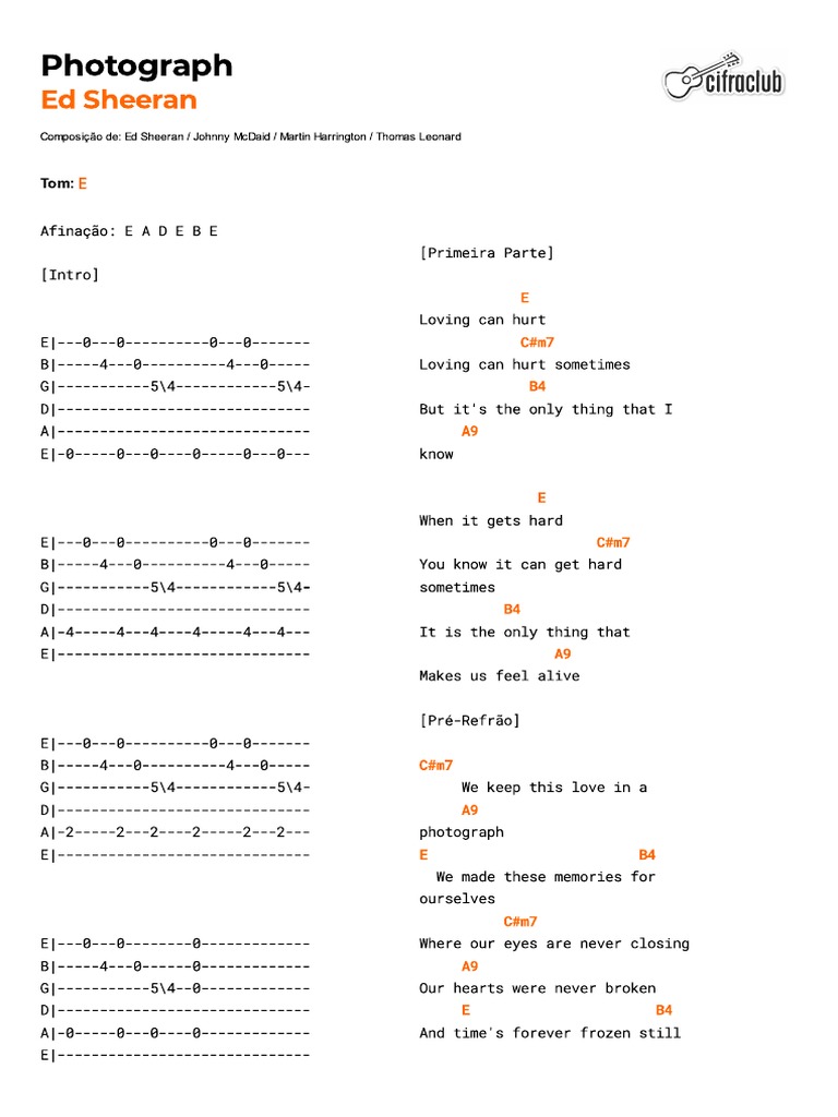 Photograph Cifra Club PDF