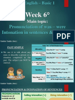 Was & Were - Pronunciation & Intonation - Slides (Ismael Omaña)