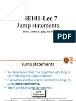 Lecture 7JumpStatements