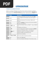 Umaraman: Windows Key Keyboard Shortcuts