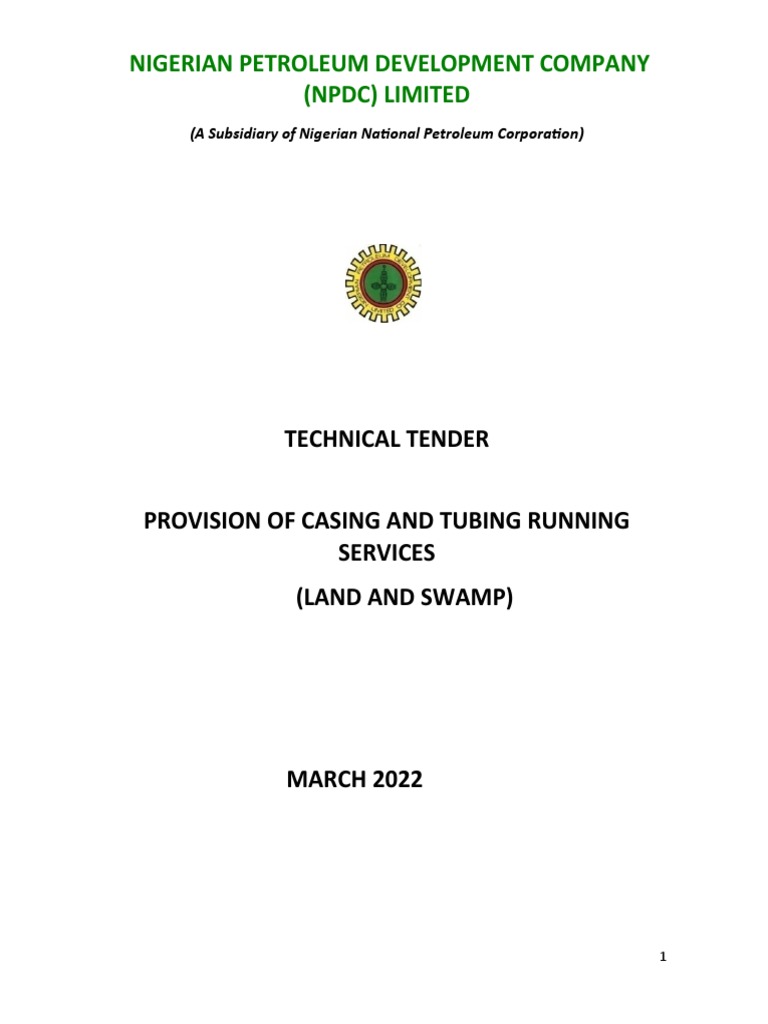 Casing and Tubing Tender in Nigeria | PDF | Employment | Policy