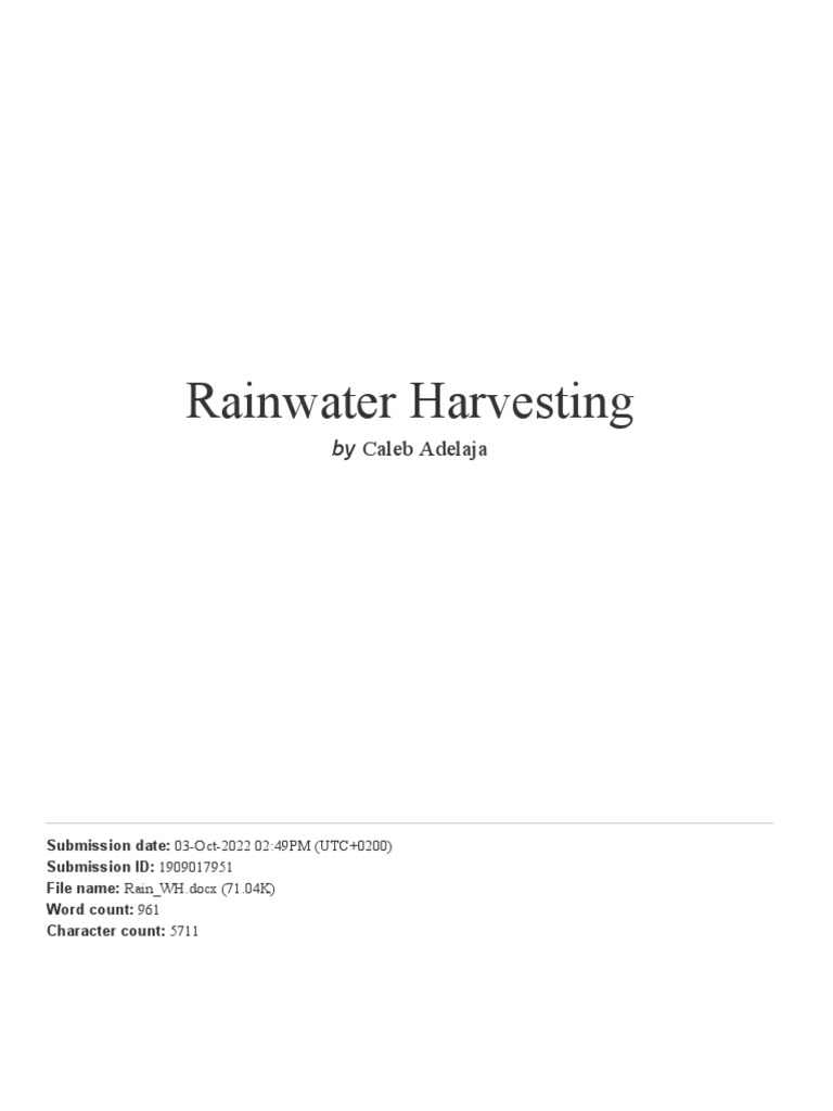 Rain | PDF | Surface Runoff | Water