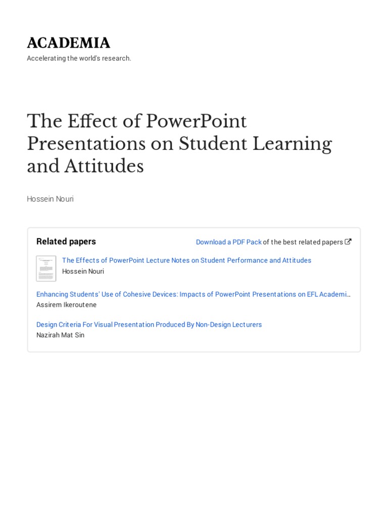 PowerPoint's Impact on Student Learning | PDF | Memory | Test (Assessment)