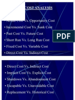 Cost Analysis Types and Functions