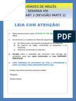 3ºgrade - Semana Viii Revisão Parte 2