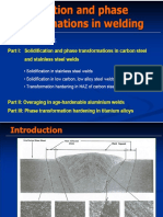 Solidification & Phase Transformations in Welding