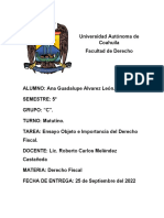 Objeto e Impartancia Del Derecho Fiscal