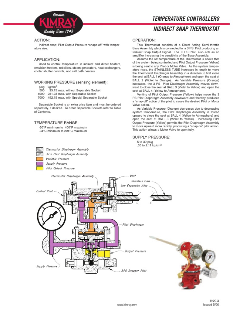 T12 Das Kimray PDF Thermostat Valve