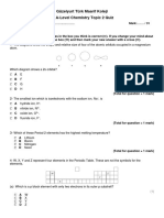 Topic 2 Quiz 2015-2020 Past Papers