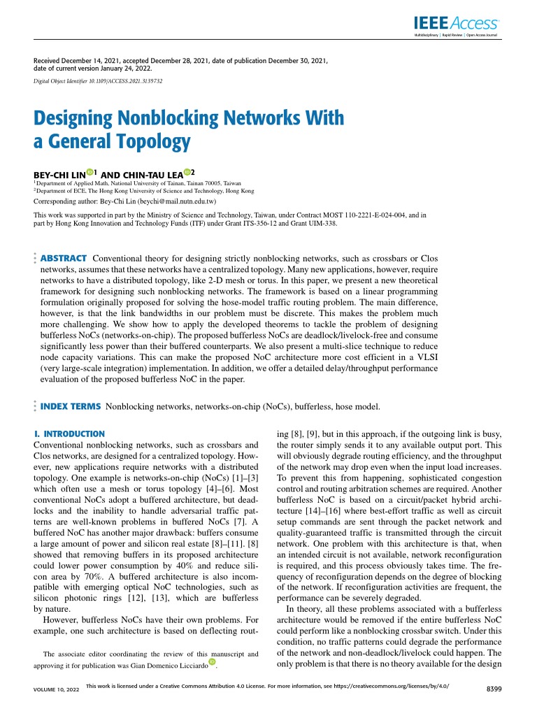 Designing Nonblocking Networks With A General Topology PDF Routing