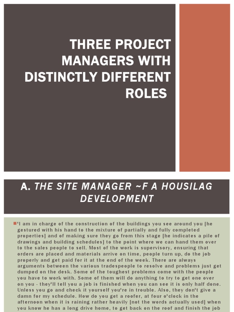 Roles of Project Managers in Three Cases | PDF | Audit | Computer Network