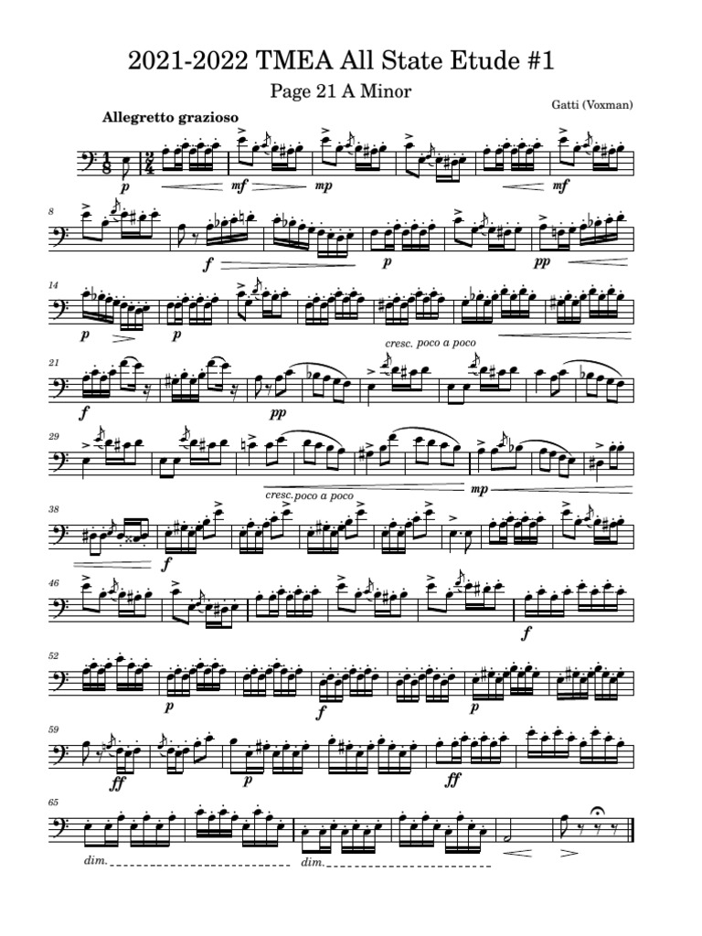 20212022 TMEA All State Etude 1 PDF