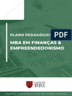 Plano Pedagógico - MBA em Finanças