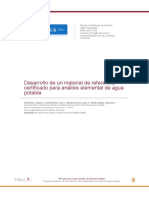 Desarrollo de Un Material de Referencia Certificado para Análisis Elemental de Agua Potable