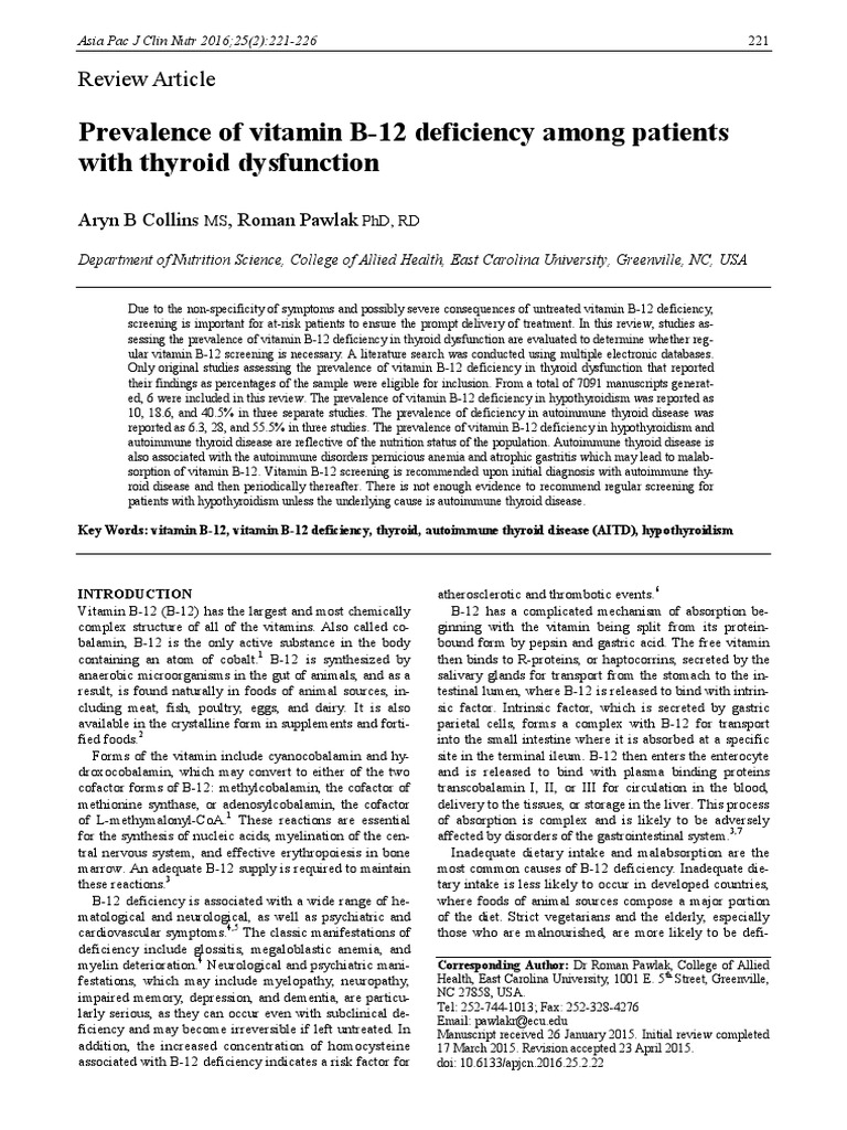 6 prevalence of vitb12 def in hypothyroidism pdf