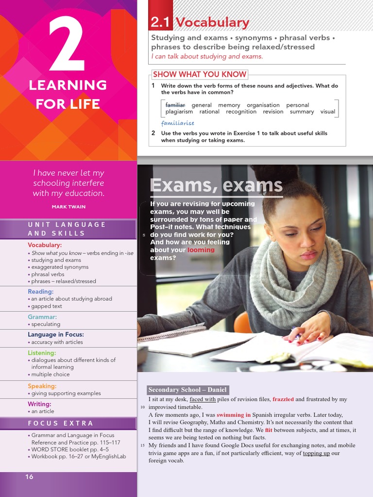 Listening Pdf Test Assessment Verb