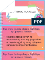 Opinyon o Pananaw