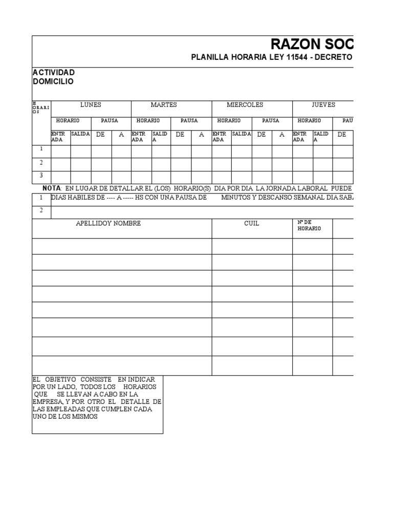 modelos-de-planillas-de-horarios-y-descansos-pdf-tiempo-de-trabajo