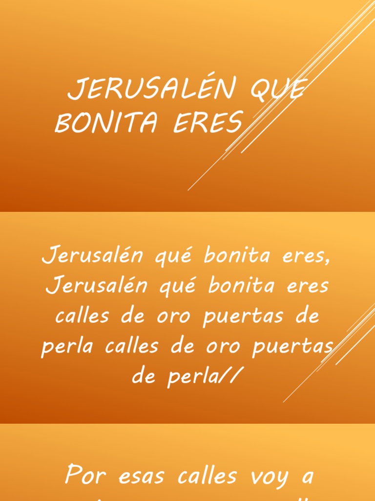 Jerusalén Que Bonita Eres 4 PDF