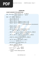 Short Answer Type Questions Q1. Prove That: Sol. L.H.S. Exercise