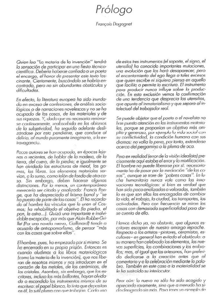 La Invención de La Materia, Manzini 1 | PDF