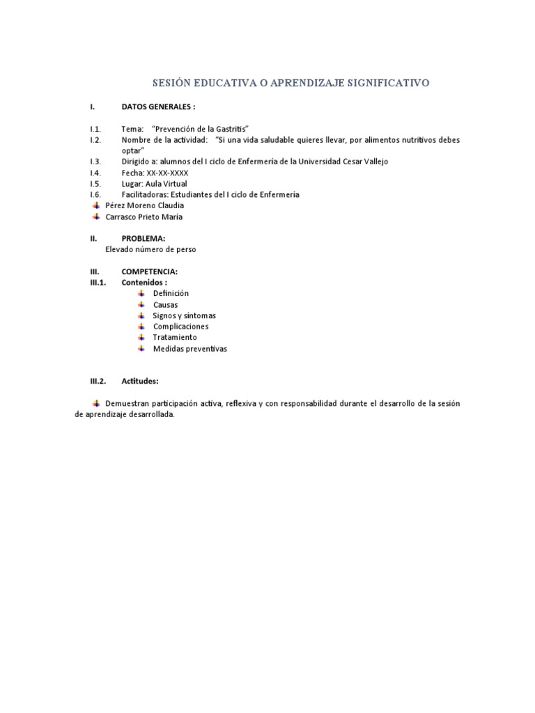 Modelo Sesión Educativa Descargar Gratis Pdf Aprendizaje Cognición